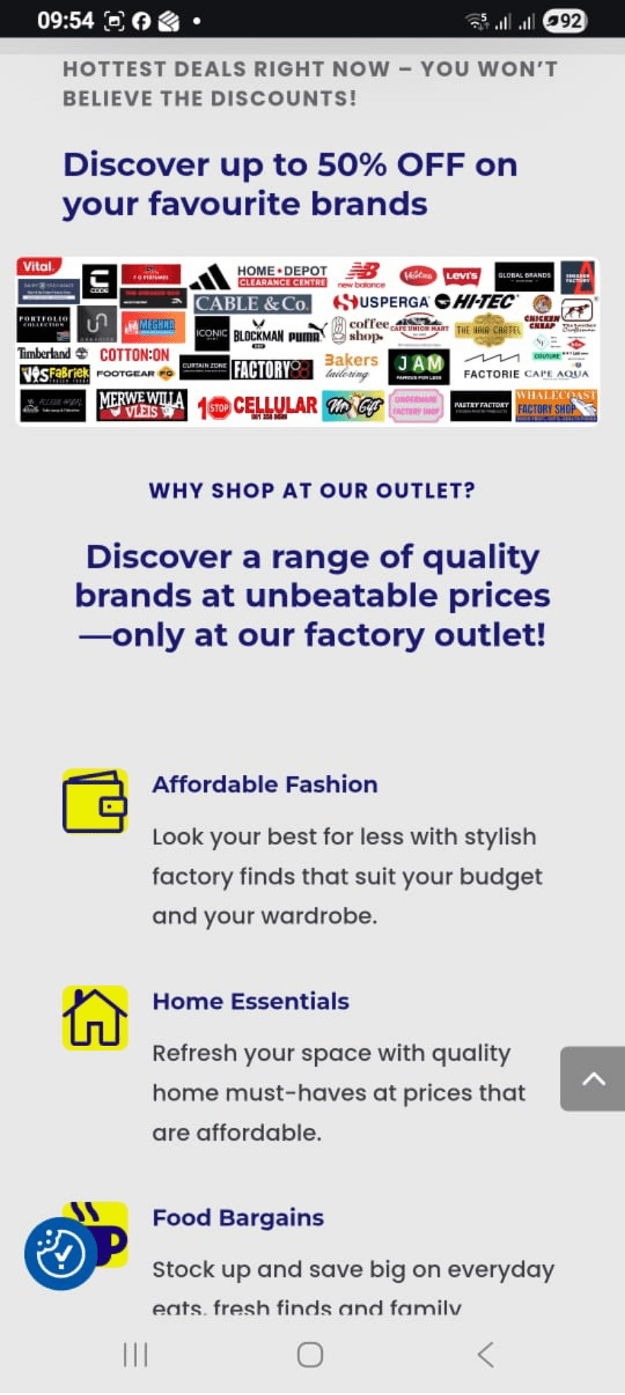 Access Park Bellville mobile responsive design