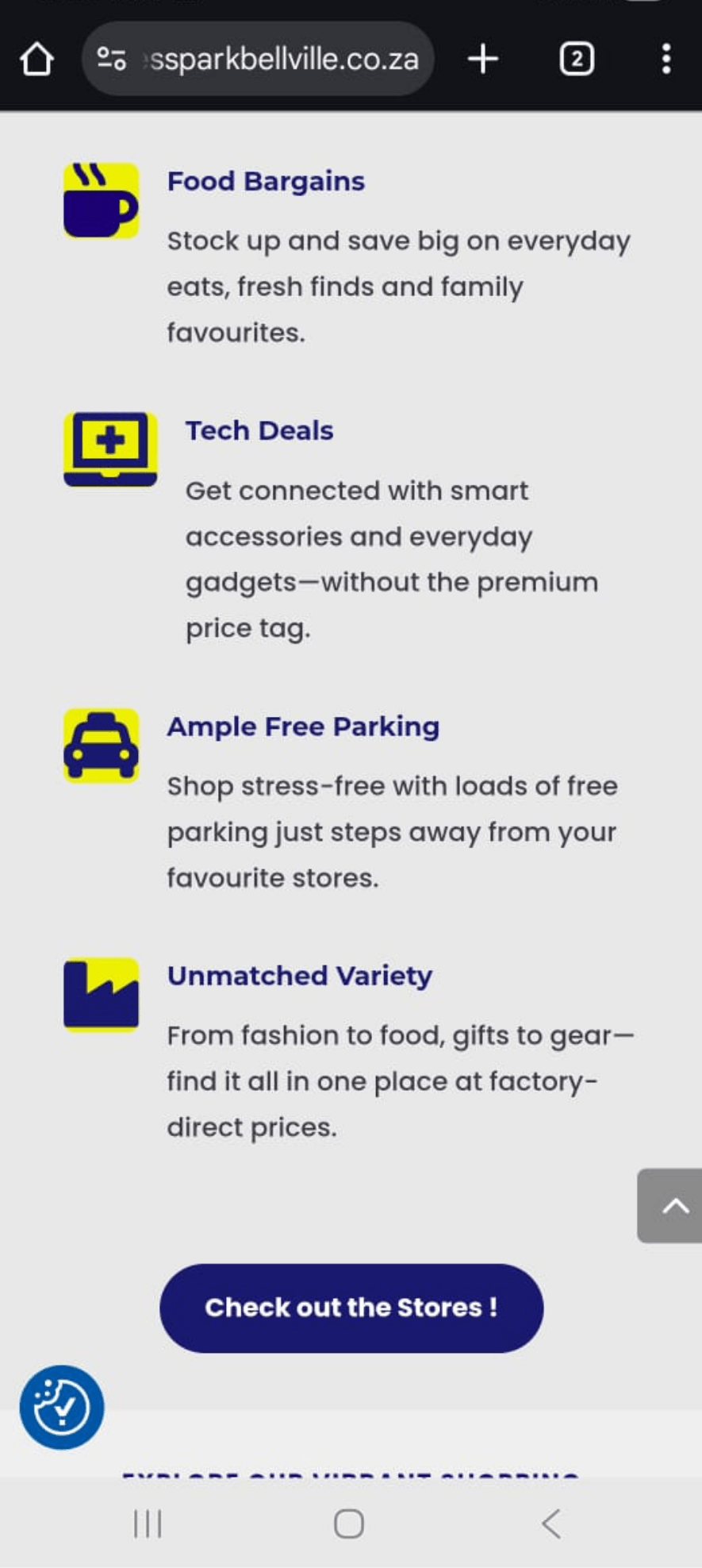 Access Park Bellville mobile responsive design