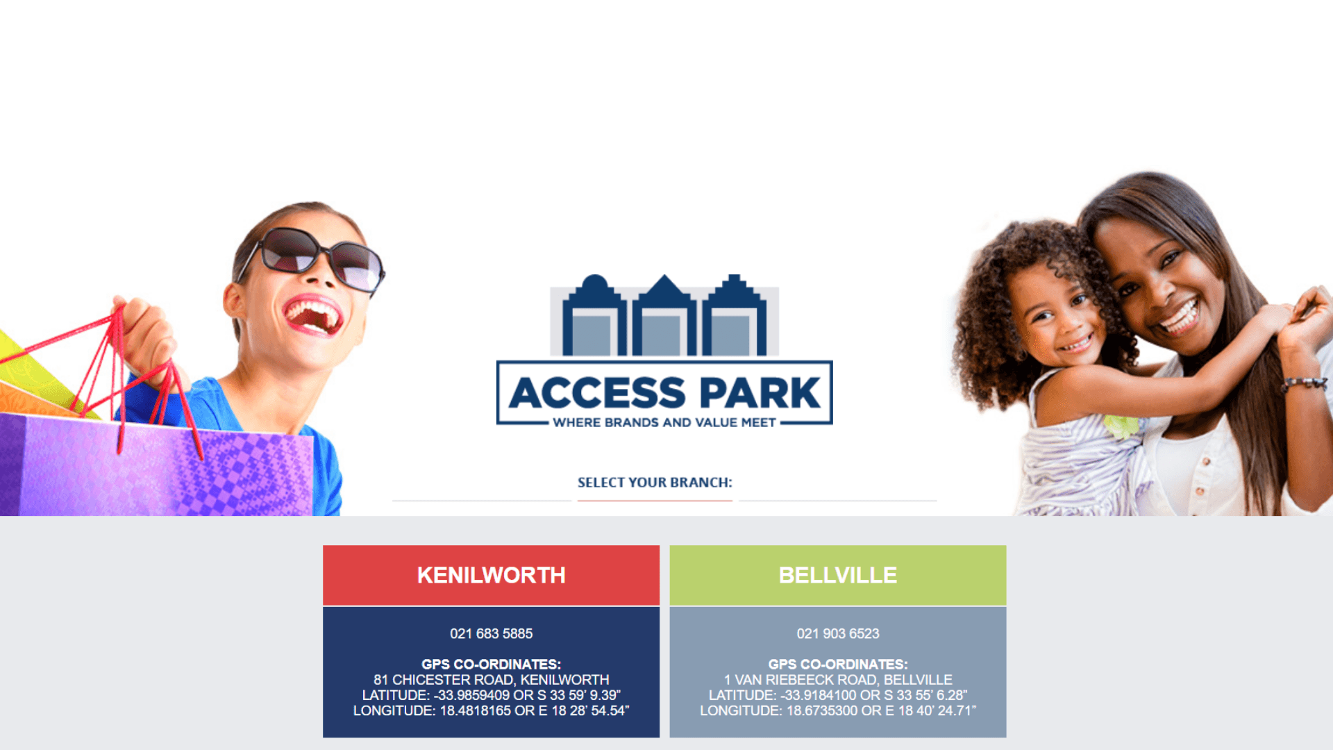 Access Park Bellville old website before redesign